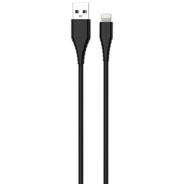 Кабель ColorWay USB-Lightning (PVC), 2.4А, 1м, Black (CW-CBUL024-BK) CW-CBUL024-BK фото