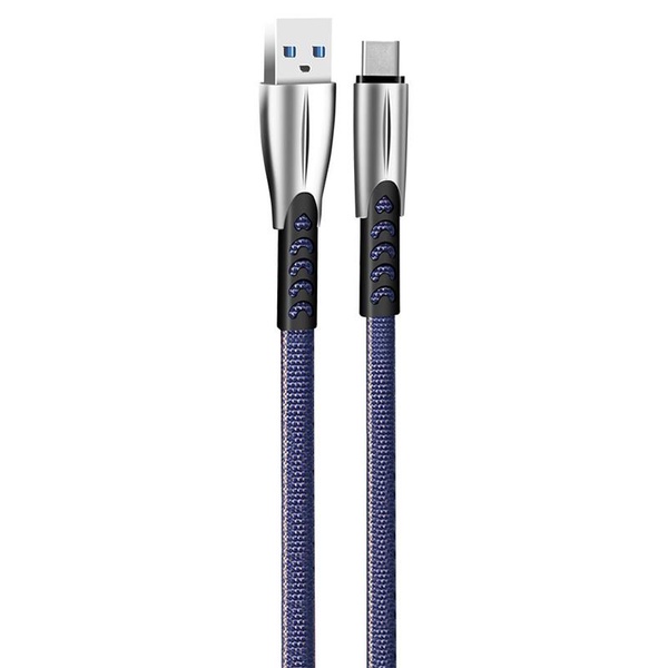 Кабель ColorWay USB-USB Type-C, 2.4А, 1м, Blue (CW-CBUC012-BL) CW-CBUC012-BL фото