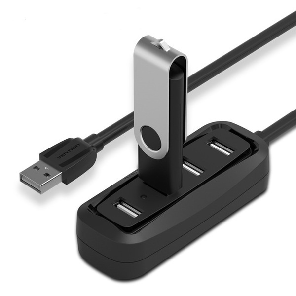 Концентратор Vention USB Hub 4-Port 2.0 Black, 0.5 m (VAS-J43) VAS-J43-B050 фото