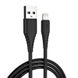 Кабель ColorWay USB-Lightning (PVC), 2.4А, 1м, Black (CW-CBUL024-BK) CW-CBUL024-BK фото 1