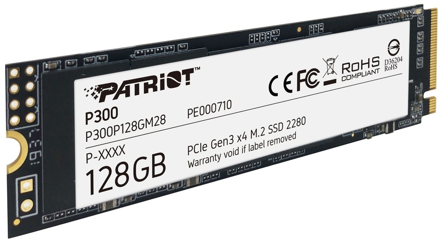 Накопичувач SSD 128GB Patriot P300 M.2 2280 PCIe 3.0 x4 NVMe TLC (P300P128GM28) P300P128GM28 фото