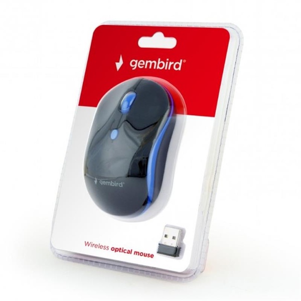 Мишка бездротова Gembird MUSW-4B-03-B Black/Blue USB MUSW-4B-03-B фото
