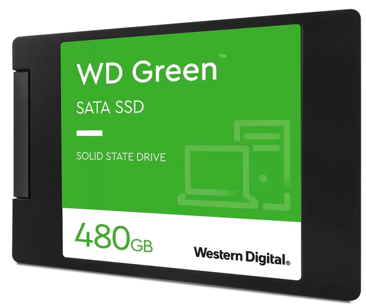 Накопичувач SSD 480GB WD Green 2.5" SATAIII TLC (WDS480G3G0A) WDS480G3G0A фото