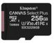 Карта пам`яті MicroSDXC 256GB UHS-I/U3 Class 10 Kingston Canvas Select Plus R100/W85MB/s (SDCS2/256GBSP) SDCS2/256GBSP фото 1