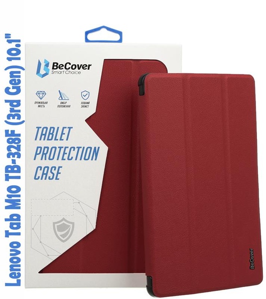 Чохол-книжка BeCover Smart для Lenovo Tab M10 TB-328F (3rd Gen) 10.1" Red Wine (708287) 708287 фото