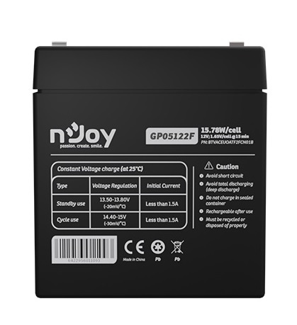Акумуляторна батарея Njoy GP05122F 12V 5AH (BTVACEUOATF2FCN01B) AGM GP05122F фото