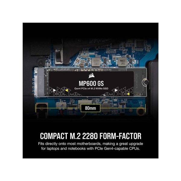 Накопичувач SSD 500GB M.2 NVMe Corsair MP600 GS M.2 2280 PCIe Gen4.0 x4 3D TLC (CSSD-F0500GBMP600GS) CSSD-F0500GBMP600GS фото