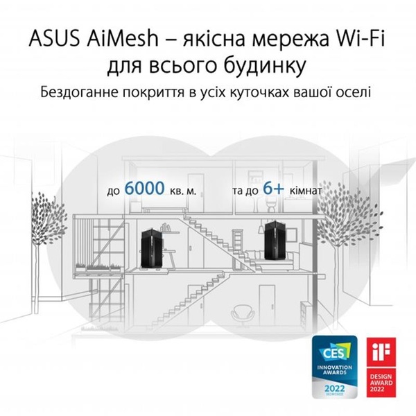 Wi-Fi Mesh система Asus ZenWiFi Pro ET12 (2-PK) ET12(2-PK) фото