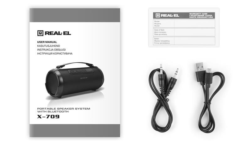 Акустична система REAL-EL X-709 Black EL121600010 фото