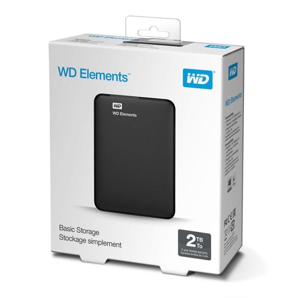 Зовнішній жорсткий диск 2.5" USB 2.0TB WD Elements Portable Black (WDBU6Y0020BBK-WESN) WDBU6Y0020BBK-WESN фото