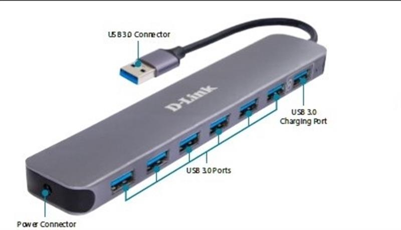 Концентратор USB3.0 D-Link DUB-1370/B2A Black 7хUSB3.0 DUB-1370/B2A фото