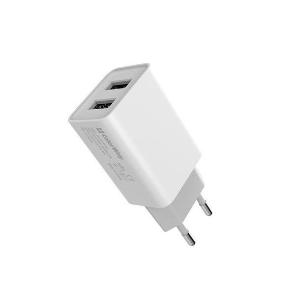 Мережевий зарядний пристрій ColorWay AutoID (2USBx2.1A) White (CW-CHS015-WT) CW-CHS015-WT фото