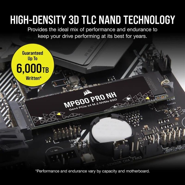 Накопичувач SSD 500GB M.2 NVMe Corsair MP600 Pro NH M.2 2280 PCIe Gen4.0 x4 3D TLC (CSSD-F0500GBMP600PNH) CSSD-F0500GBMP600PNH фото