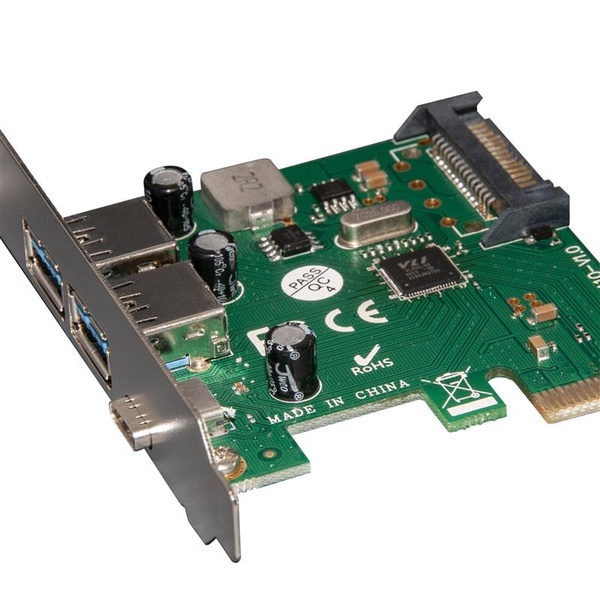 Контролер Frime NEC720202 (ECF-PCIEtoUSB007.LP) PCI-E-2xUSB3.0+USB3.0 Type-C ECF-PCIEtoUSB007.LP фото