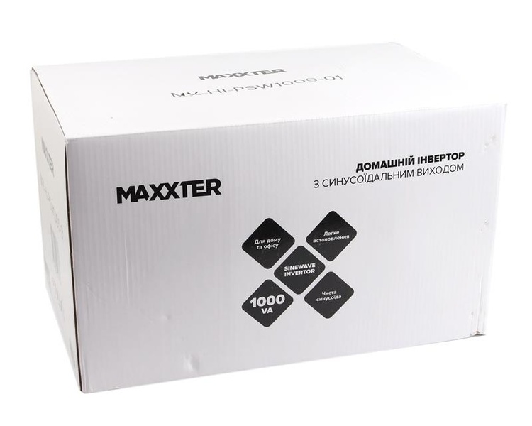 Джерело безребійного живлення Maxxter MX-HI-PSW1000-01 1000VA MX-HI-PSW1000-01 фото