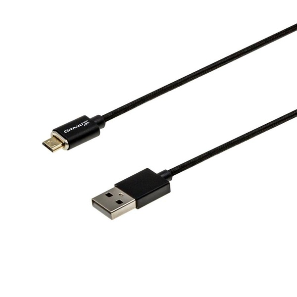 Кабель Grand-X USB-microUSB, магнітний, 1м, Black (MG-01M) MG-01M фото