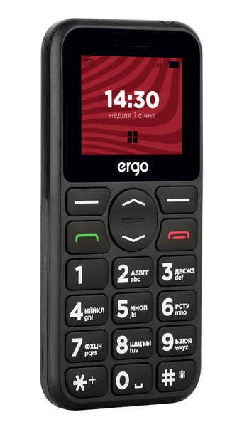 Мобiльний телефон Ergo R181 Dual Sim Black R181 Black фото