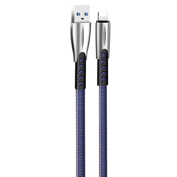 Кабель ColorWay USB-Lightning, 2.4А, 1м, Blue (CW-CBUL010-BL) CW-CBUL010-BL фото