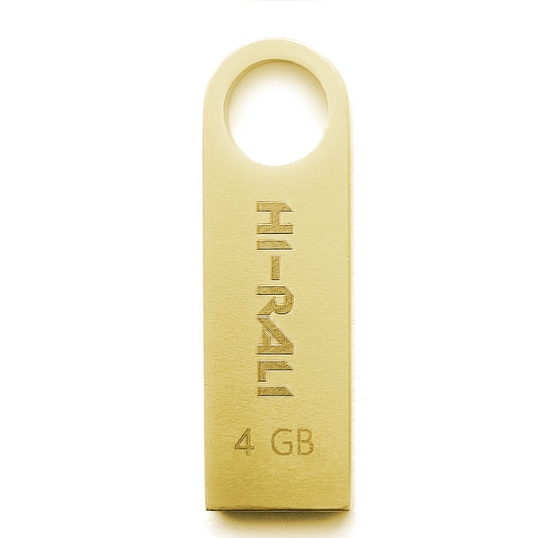Флеш-накопичувач USB 4GB Hi-Rali Shuttle Series Gold (HI-4GBSHGD) HI-4GBSHGD фото