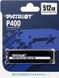 Накопичувач SSD 512GB Patriot P400 M.2 2280 PCIe NVMe 4.0 x4 TLC (P400P512GM28H) P400P512GM28H фото 6