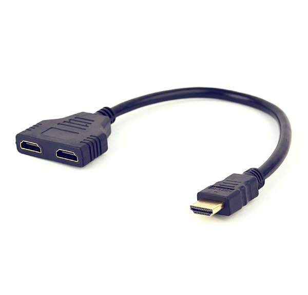 Кабель-розгалужувач Cablexpert HDMI - 2хHDMI, (M/F), 0.3 м, Black (DSP-2PH4-04) DSP-2PH4-04 фото