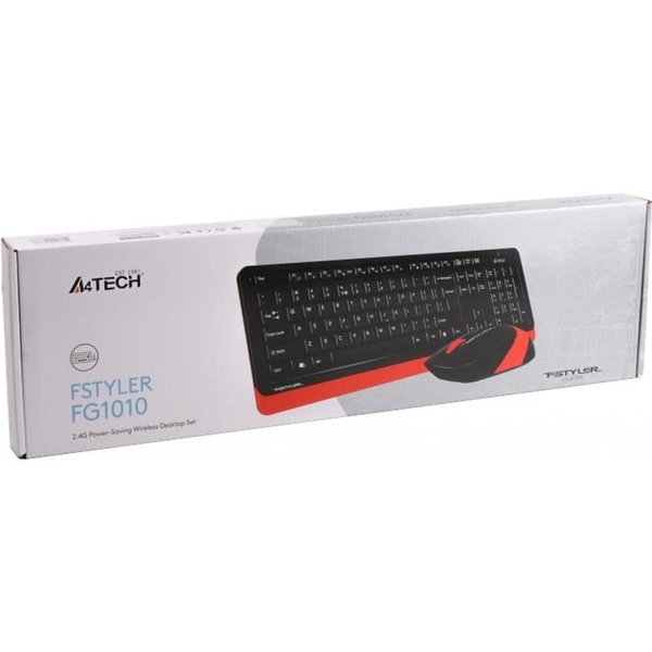Комплект (клавіатура, мишка) бездротовий A4Tech Fstyler FG1010 Orange USB FG1010 (Orange) фото
