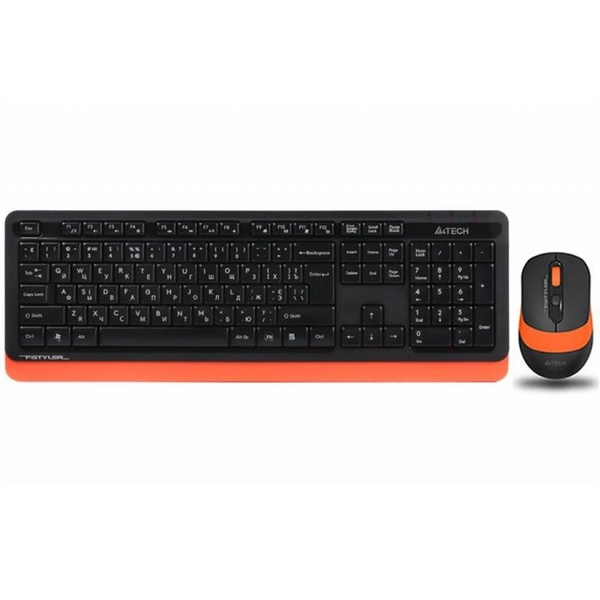Комплект (клавіатура, мишка) бездротовий A4Tech Fstyler FG1010 Orange USB FG1010 (Orange) фото