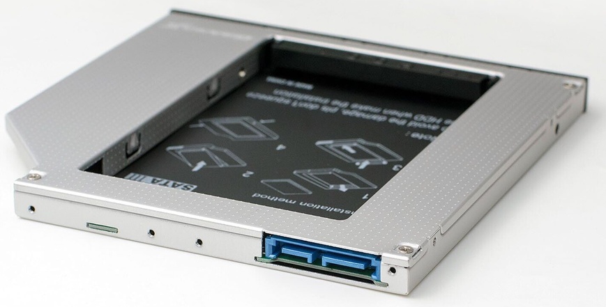 Адаптер Grand-X для підключення HDD 2.5" у відсік приводу ноутбука SATA3 Slim 9.5мм (HDC-26) HDC-26 фото