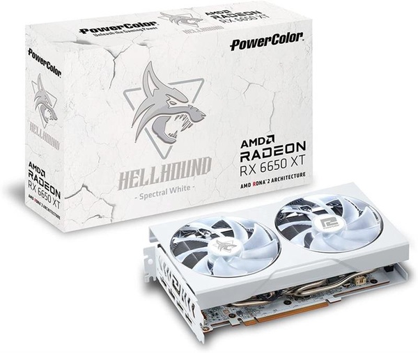 Відеокарта AMD Radeon RX 6650 XT 8GB GDDR6 Hellhound Spectral White PowerColor (AXRX 6650 XT 8GBD6-3DHLV2/OC) AXRX 6650 XT 8GBD6-3DHLV2/OC фото