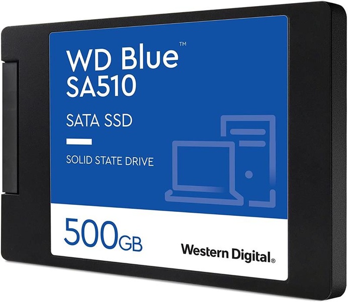 Накопичувач SSD 500GB WD Blue 2.5" SATAIII 3D TLC (WDS500G3B0A) WDS500G3B0A фото