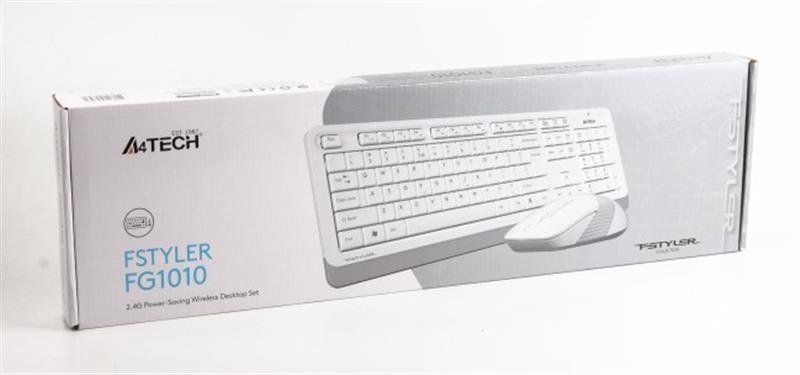 Комплект (клавіатура, мишка) бездротовий A4Tech Fstyler FG1010 White USB FG1010 (White) фото