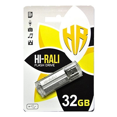 Флеш-накопичувач USB 32GB Hi-Rali Corsair Series Silver (HI-32GBCORSL) HI-32GBCORSL фото