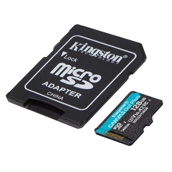 Карта пам`яти MicroSDXC 128GB UHS-I/U3 Class 10 Kingston Canvas Go! Plus R170/W90MB/s + SD-адаптер (SDCG3/128GB) SDCG3/128GB фото