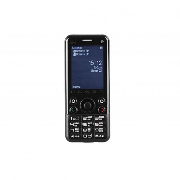 Мобiльний телефон 2E E240 Power Dual Sim Black (680576170088) 680576170088 фото