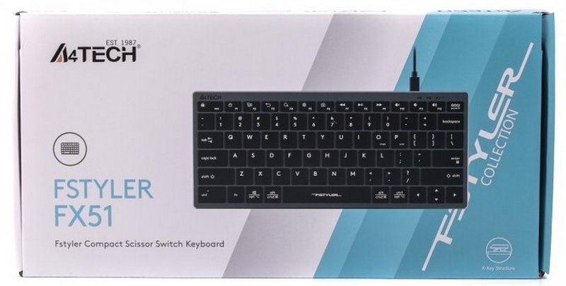 Клавіатура A4Tech Fstyler FX-51 Grey FX-51 USB (Grey) фото