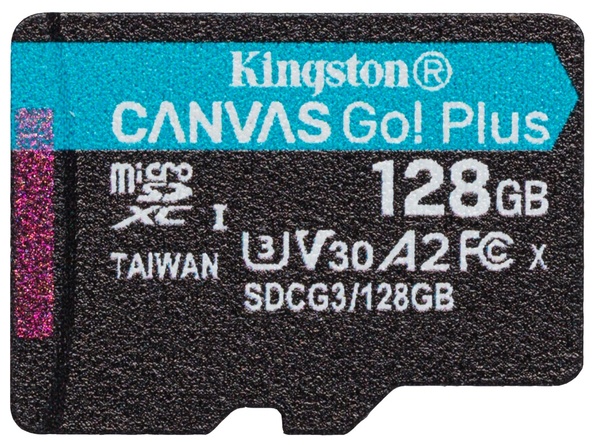 Карта пам`яті MicroSDXC 128GB UHS-I/U3 Class 10 Kingston Canvas Go! Plus R170/W90MB/s (SDCG3/128GBSP) SDCG3/128GBSP фото