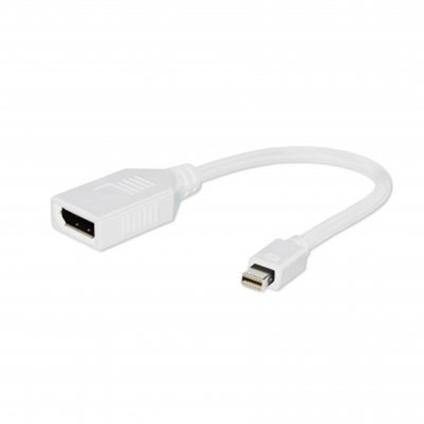Адаптер Cablexpert mini DisplayPort - DisplayPort (M/F), 0.1 м, White (A-mDPM-DPF-001-W) A-mDPM-DPF-001-W фото
