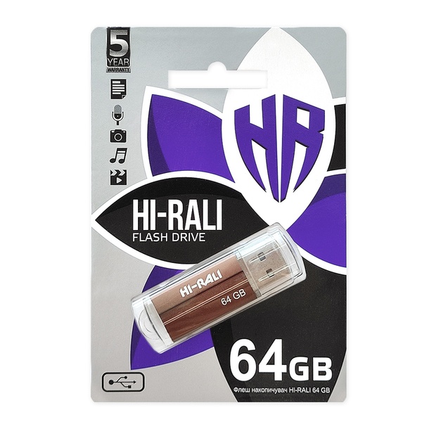 Флеш-накопичувач USB 64GB Hi-Rali Corsair Series Bronze (HI-64GBCORBR) HI-64GBCORBR фото