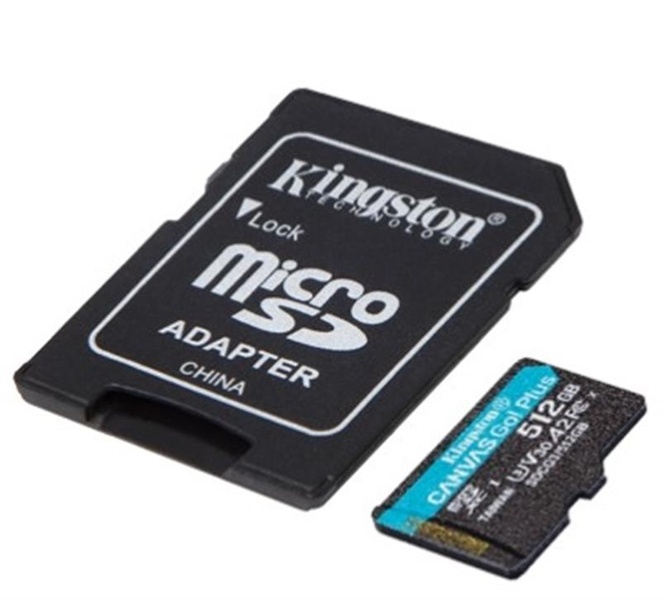Карта пам`яти MicroSDXC 512GB UHS-I/U3 Class 10 Kingston Canvas Go! Plus R170/W90MB/s + SD-адаптер (SDCG3/512GB) SDCG3/512GB фото
