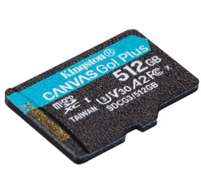 Карта пам`яті MicroSDXC 512GB UHS-I/U3 Class 10 Kingston Canvas Go! Plus R170/W90MB/s (SDCG3/512GBSP) SDCG3/512GBSP фото