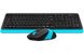 Комплект (клавіатура, мишка) бездротовий A4Tech FG1010S Black/Blue FG1010S (Blue) фото 2