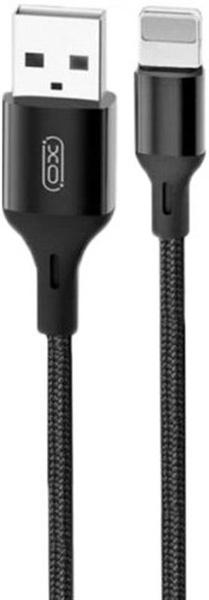 Кабель XO NB143 USB-Lightning 2.1A 2м Black (XO-NB143i2-BK) XO-NB143i2-BK фото