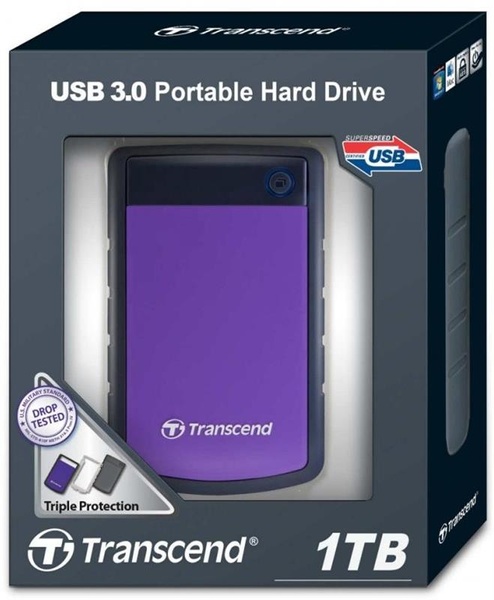 Зовнішній жорсткий диск 2.5" USB 1.0TB Transcend StoreJet 25H3 (TS1TSJ25H3P) TS1TSJ25H3P фото
