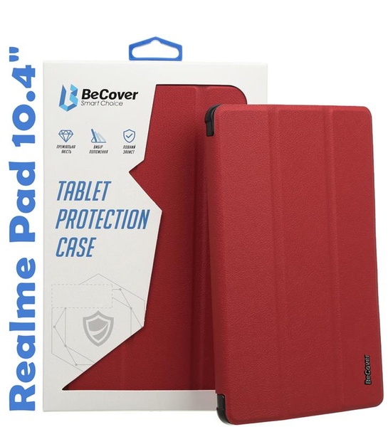 Чохол-книжка BeCover Smart для Realme Pad 10.4" Red Wine (708269) 708269 фото