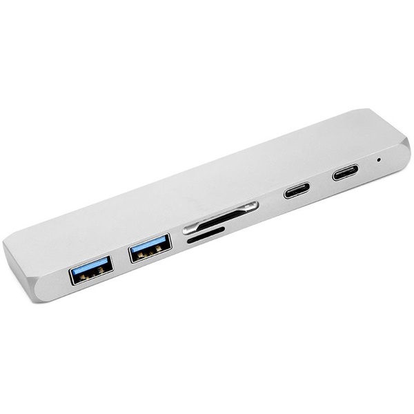Концентратор USB-C PowerPlant CA911684 USB-C-2хUSB3.0, HDMI, SD, microSD, 2хUSB-C CA911684 фото