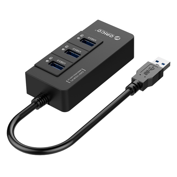 Концентратор USB3.0 Orico (CA912742) HR01-U3-V1-BK-BP Black 3хUSB3.0 + RJ45 CA912742 фото