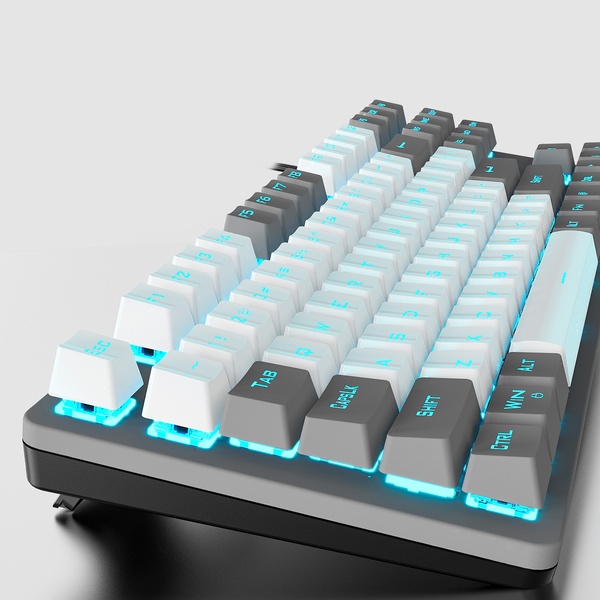 Клавіатура Aula Mechanical F3287 White/Grey keycap KRGD blue (6948391240688) 6948391240688 фото