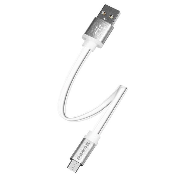 Кабель ColorWay USB-MicroUSB, 0.25м White (CW-CBUM-MUM25W) CW-CBUM-MUM25W фото