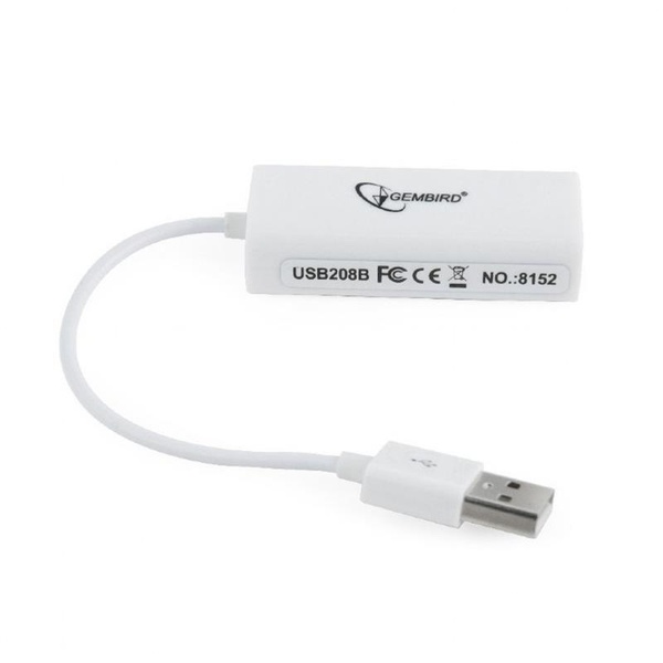 Адаптер Gembird (NIC-U2-02) USB - Fast Ethernet, білий NIC-U2-02 фото