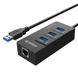 Концентратор USB3.0 Orico (CA912742) HR01-U3-V1-BK-BP Black 3хUSB3.0 + RJ45 CA912742 фото 1